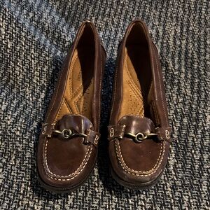 Naturalizer Dark Brown Loafers with Gold Accent